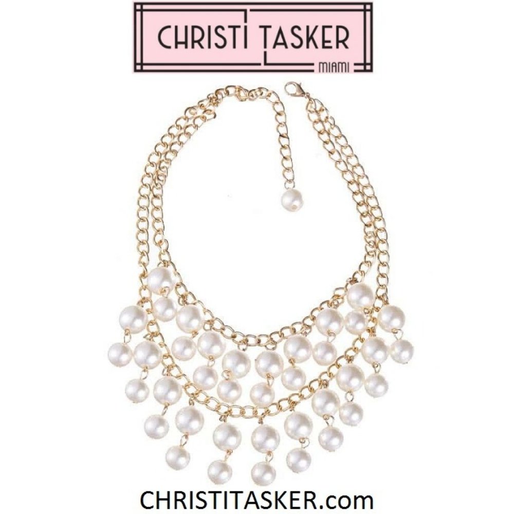 Hugo Pearl & Gold Chain Necklace